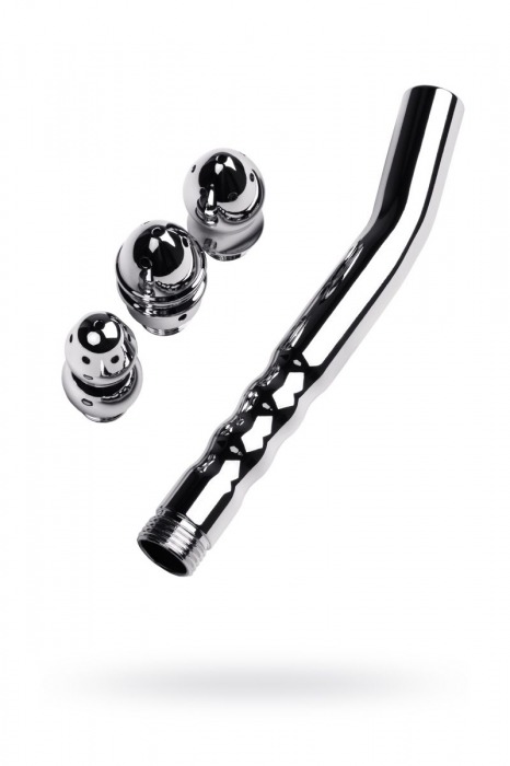 Металлический анальный душ с тремя насадками - ToyFa - купить с доставкой в Реутове