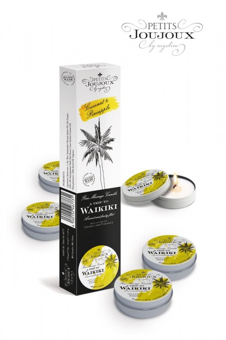 Набор из 5 свечей Petits Joujoux Waikiki Beach с ароматом кокоса и ананаса - MyStim - купить с доставкой в Реутове