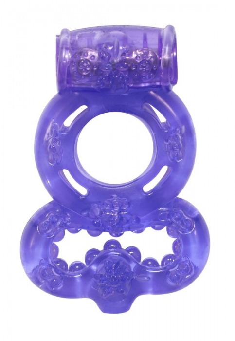 Фиолетовое эрекционное кольцо Rings Treadle с подхватом - Lola Games - в Реутове купить с доставкой