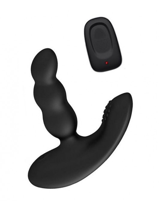 Черный силиконовый стимулятор простаты Levett Nitoc с пультом ДУ - Levett - в Реутове купить с доставкой