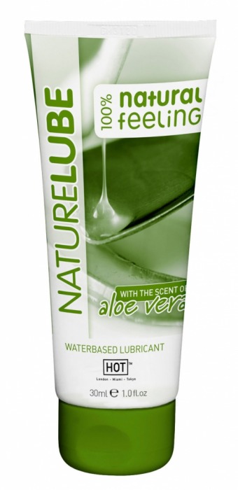 Смазка на водной основе с алоэ вера Nature Lube - 30 мл. - HOT - купить с доставкой в Реутове