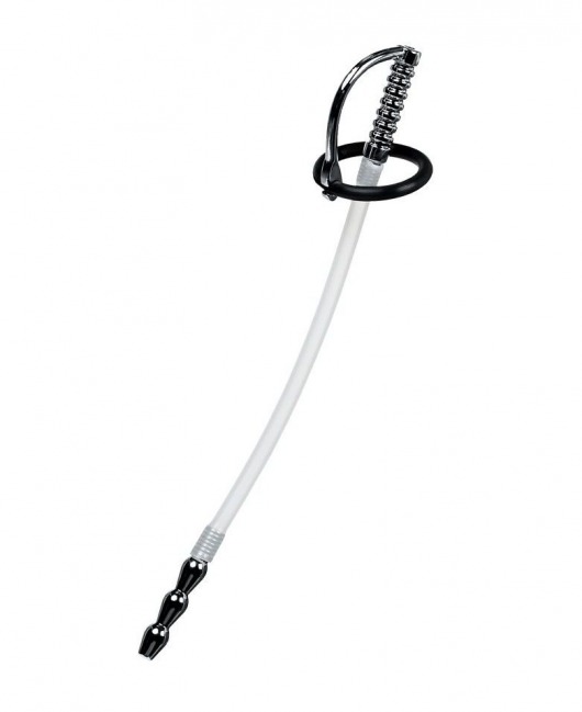 Силиконовый уретральный плаг со сменными фиксирующими кольцами Metal - ToyFa - купить с доставкой в Реутове