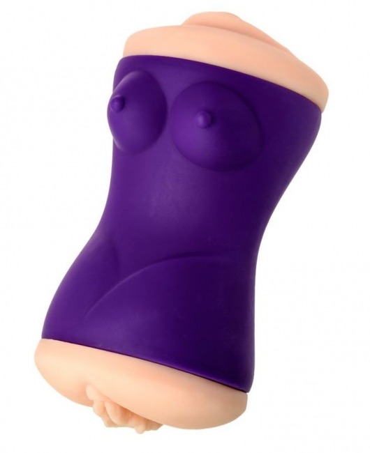 Двухсторонний мастурбатор JOS YARA в фиолетовой колбе - JOS - в Реутове купить с доставкой
