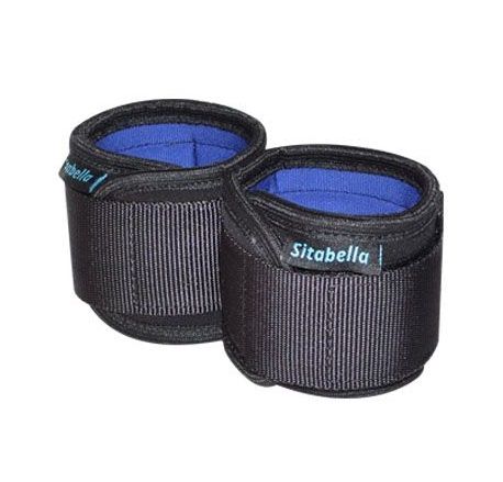 Неопреновые черно-синие наручники - Sitabella - купить с доставкой в Реутове