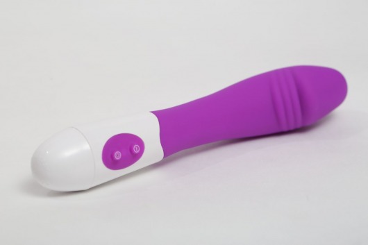 Фиолетовый силиконовый вибратор с 9 видами вибрации и пульсации - 19 см. - 4sexdreaM