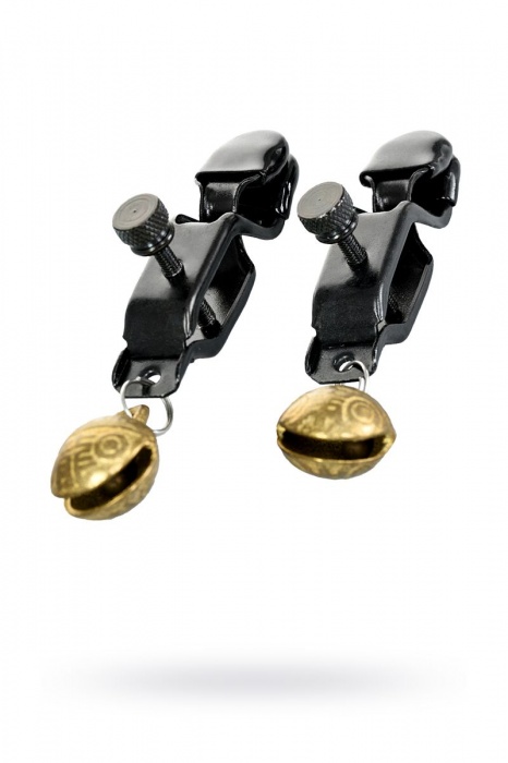 Черно-золотистые зажимы для сосков TOYFA Theatre - ToyFa - купить с доставкой в Реутове