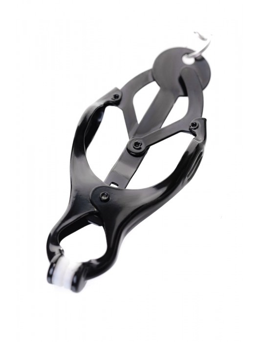 Черно-серебристые зажимы для сосков с кольцом для пениса TOYFA Metal - ToyFa - купить с доставкой в Реутове