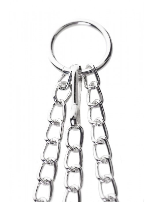 Черно-серебристые зажимы для сосков с кольцом для пениса TOYFA Metal - ToyFa - купить с доставкой в Реутове