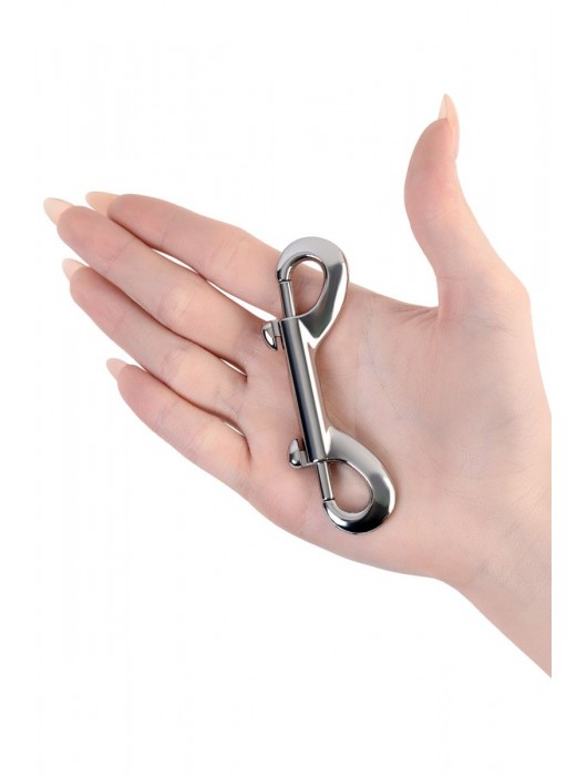 Серебристый двухсторонний карабин TOYFA Metal - ToyFa - купить с доставкой в Реутове