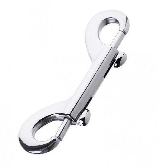 Серебристый двухсторонний карабин TOYFA Metal - ToyFa - купить с доставкой в Реутове