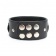 Черный кожаный ошейник с короткими шипами - БДСМ Арсенал - купить с доставкой в Реутове