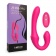 Розовый вибратор с клиторальным отростком и пультом ДУ- 19,6 см. - I-MOON купить в Реутове с доставкой в Orgasmix.ru Розовый вибратор с клиторальным отростком и пультом ДУ- 19,6 см. - I-MOON