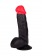 Чёрный фаллоимитатор с красной головкой - 17 см. - LOVETOY (А-Полимер) купить с доставкой в интернет-магазине Orgasmix в Реутове Чёрный фаллоимитатор с красной головкой - 17 см. - LOVETOY (А-Полимер)