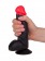 Чёрный фаллоимитатор с красной головкой - 17 см. - LOVETOY (А-Полимер) купить с доставкой в интернет-магазине Orgasmix в Реутове Чёрный фаллоимитатор с красной головкой - 17 см. - LOVETOY (А-Полимер)